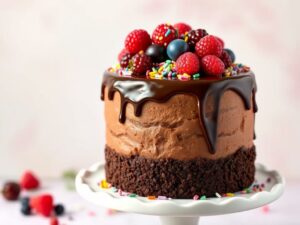 Bolo de Aniversário de Chocolate com Recheio de Brigadeiro