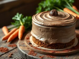 Bolo de Cenoura com Recheio de Ganache e Cobertura de Brigadeiro