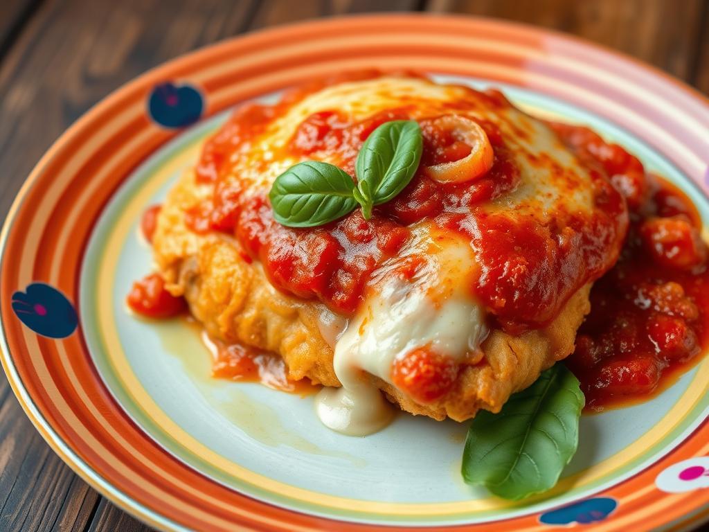 Frango à Parmegiana com Queijo Derretido