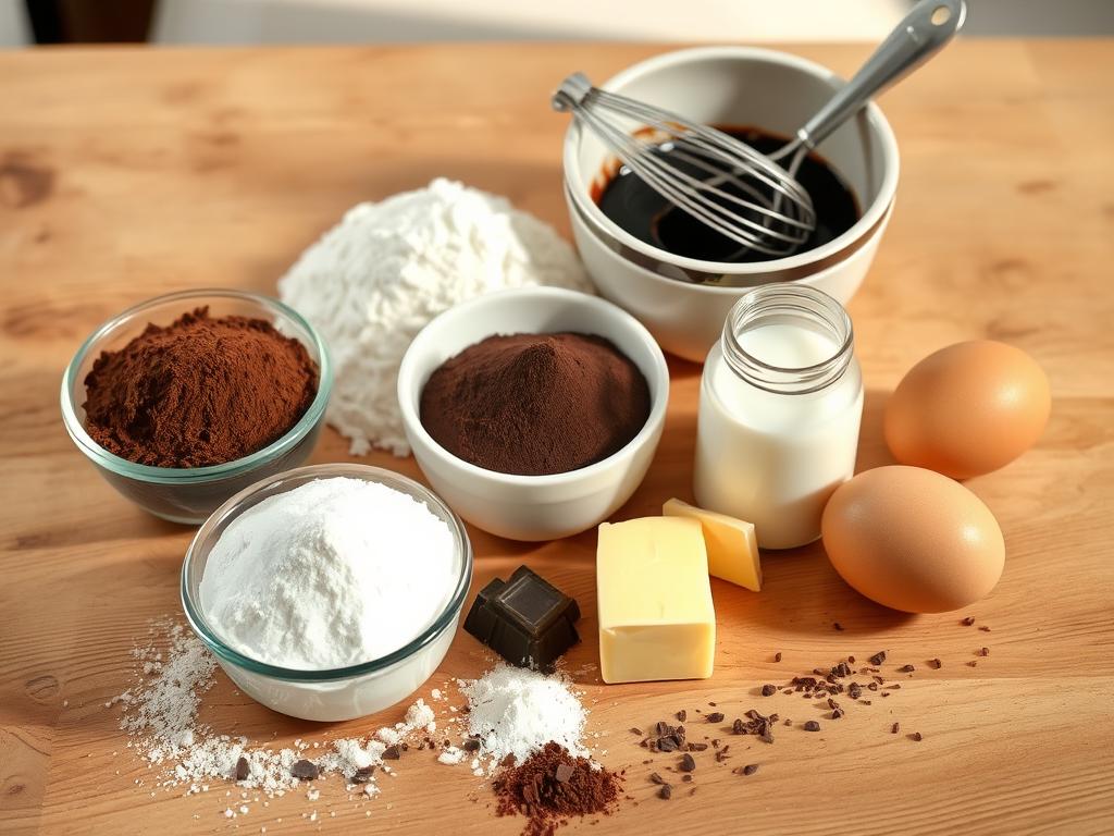 Ingredientes Bolo de Chocolate