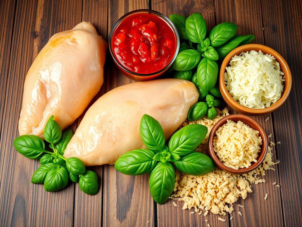 Ingredientes para Frango à Parmegiana