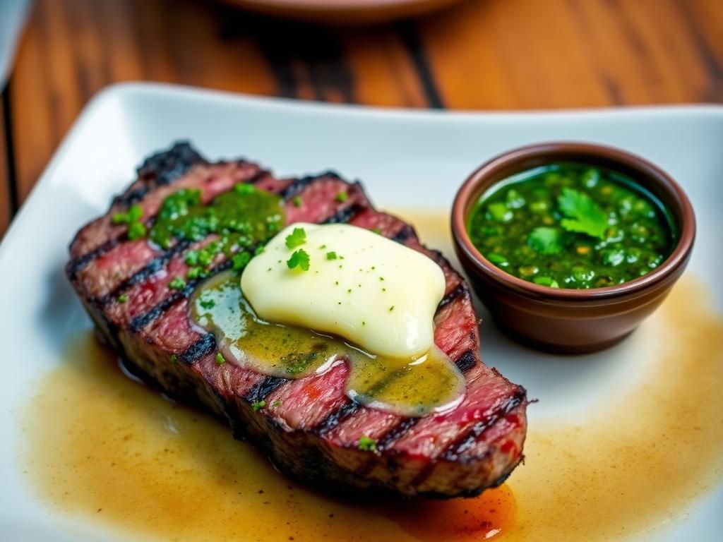 Picanha Grelhada com Manteiga de Alho e Chimichurri