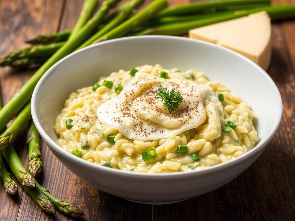 Risoto de Aspargos com Queijo Brie