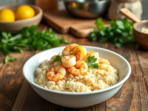 Risoto de Camarão com Limão Siciliano