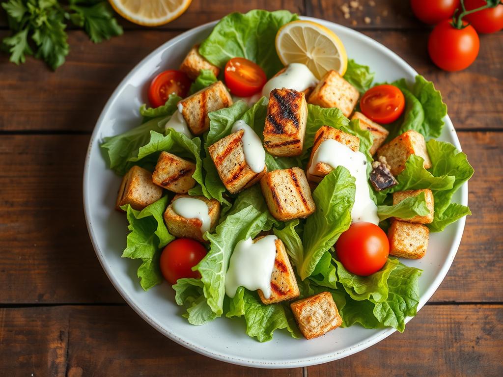 Salada Caesar Vegana