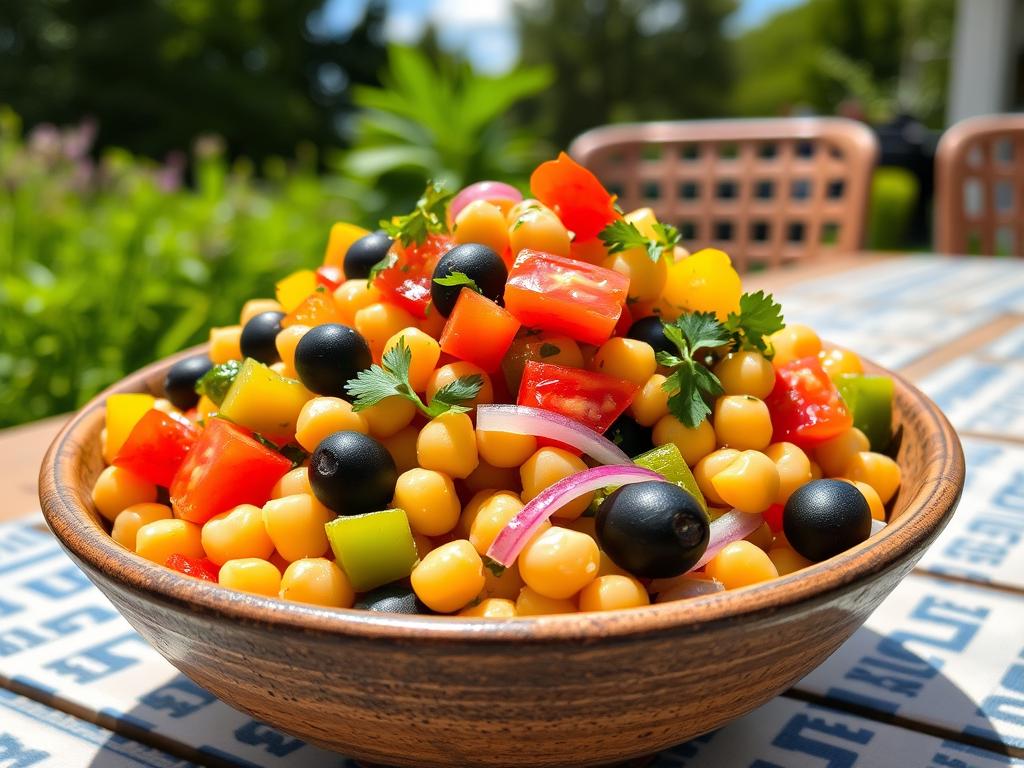 Salada Mediterrânea de Grão-de-Bico