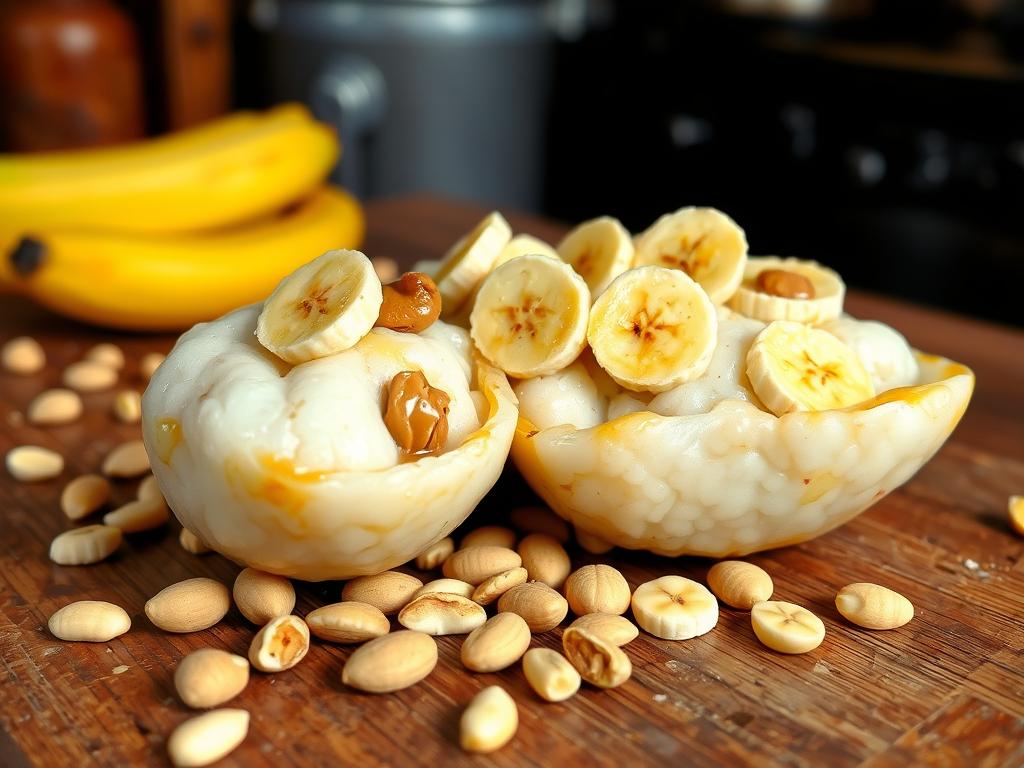 Tapioca de Manteiga de Amendoim e Banana