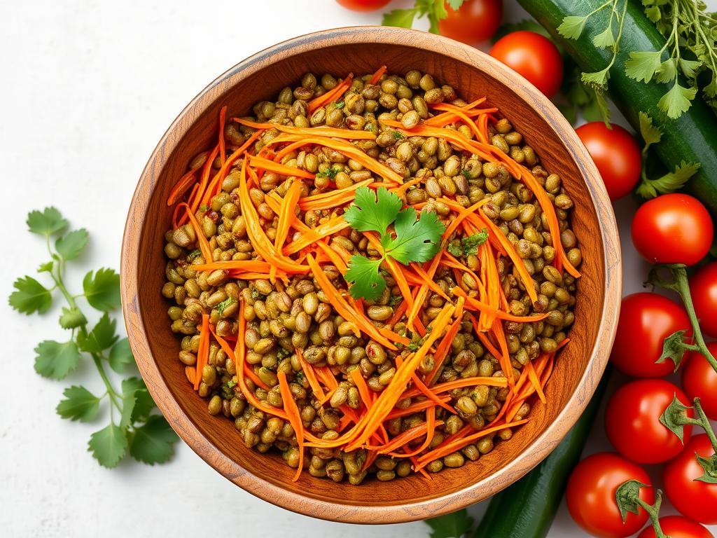 salada de lentilha vegana