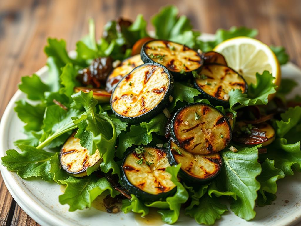 salada verde com abobrinha